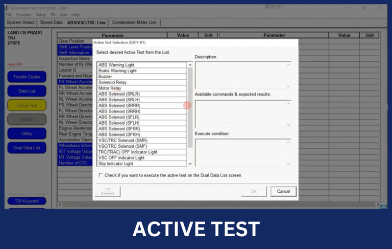 Toyota Techstream Active test